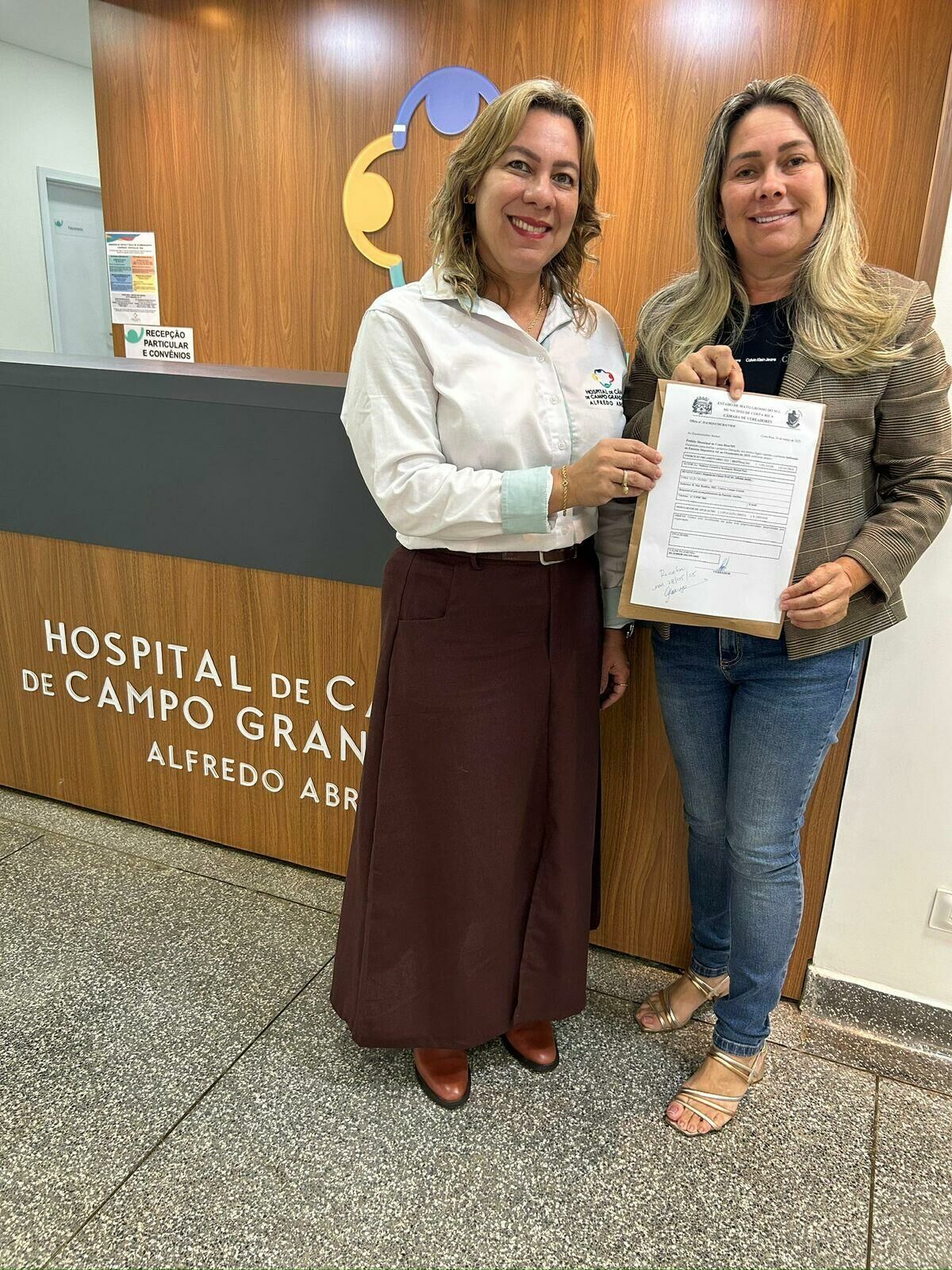 Imagem de compartilhamento para o artigo Vereadora Rosângela Marçal destina R$168 mil em emendas para saúde em Costa Rica e hospitais referência em câncer da MS Todo dia